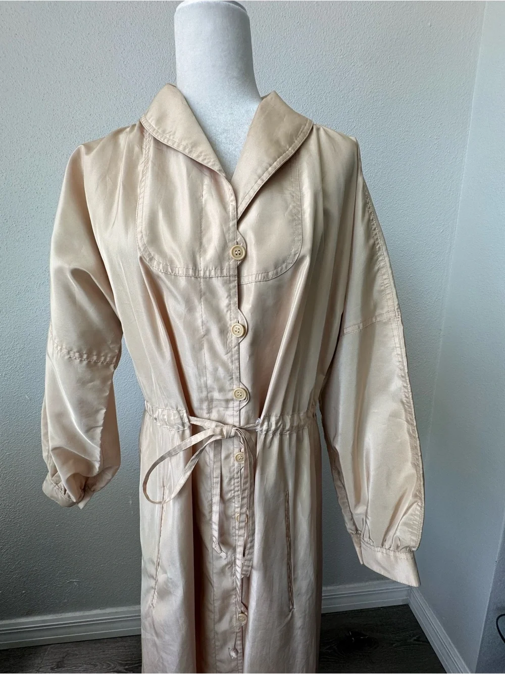 Carol Cohen Braefair Vintage 60’s 70’s Long Trench Coat Lightweight